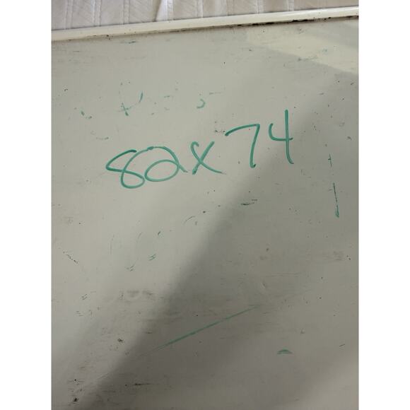 Vintage Handmade Hand Quilted Patchwork Block Quilt 74x82 Antique Tattered - Picture 6 of 6